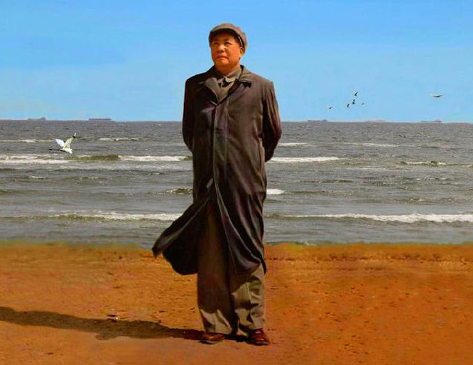 毛主席年轻时，曾经去天津海边，寻找蓬莱仙岛