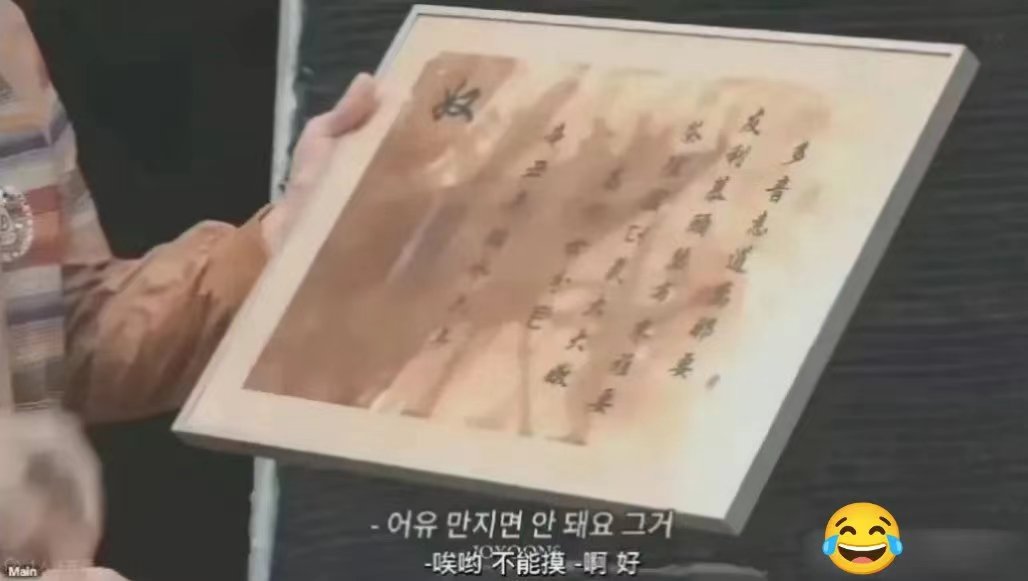 一个韩国人，在参加一项综艺节目时，拿出家里的文物，但不允许其他人碰，结果发现这件