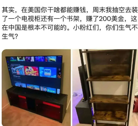 笑不活了，这个著名的润人，听说原来在国内还是一家企业的高管，但润去美国以后，只有