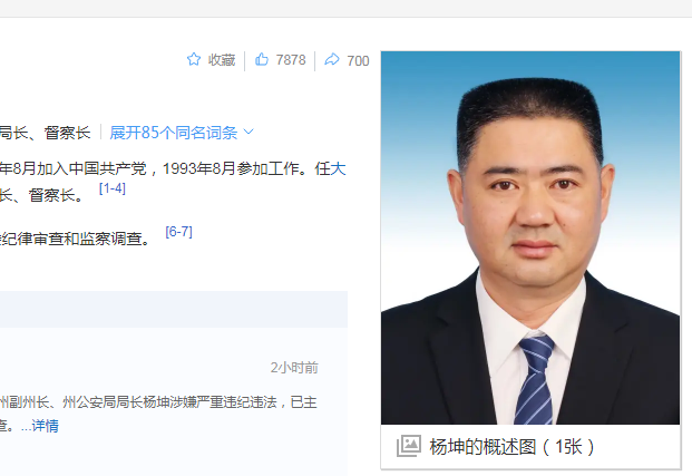 中纪委消息，杨坤被查