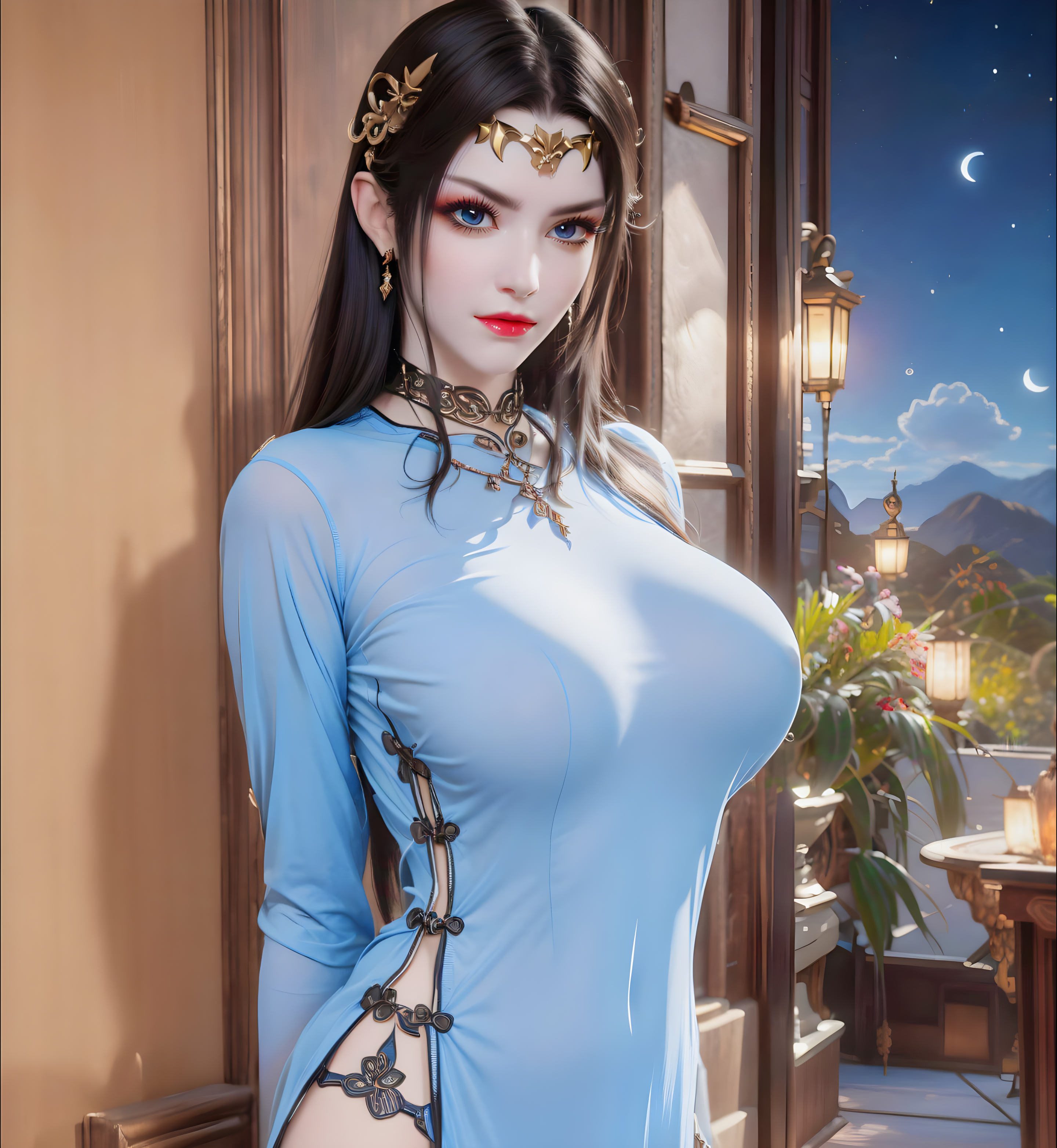 国漫女神AI绘画：美杜莎之眼，石化瞬间，美丽与恐惧交织的永恒传说！