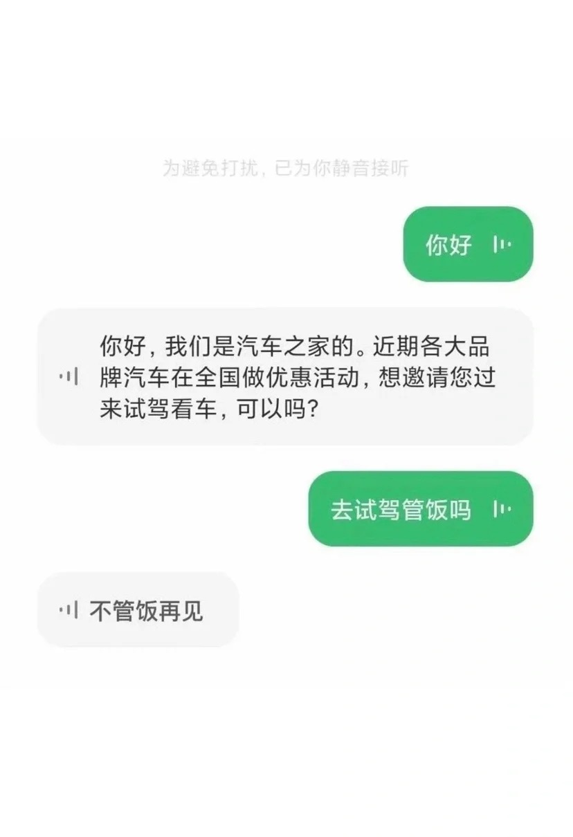 千万不要让AI帮你接电话！
对面的人推销
如一拳打在棉花上——白费力气
现在的人