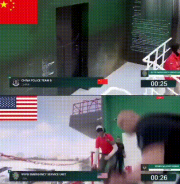 国际特警挑战赛，中国队夺冠，冲刺后回头一看，美国人刚出发

2月5日，2025国