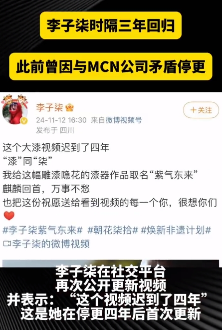 李子柒停更原因