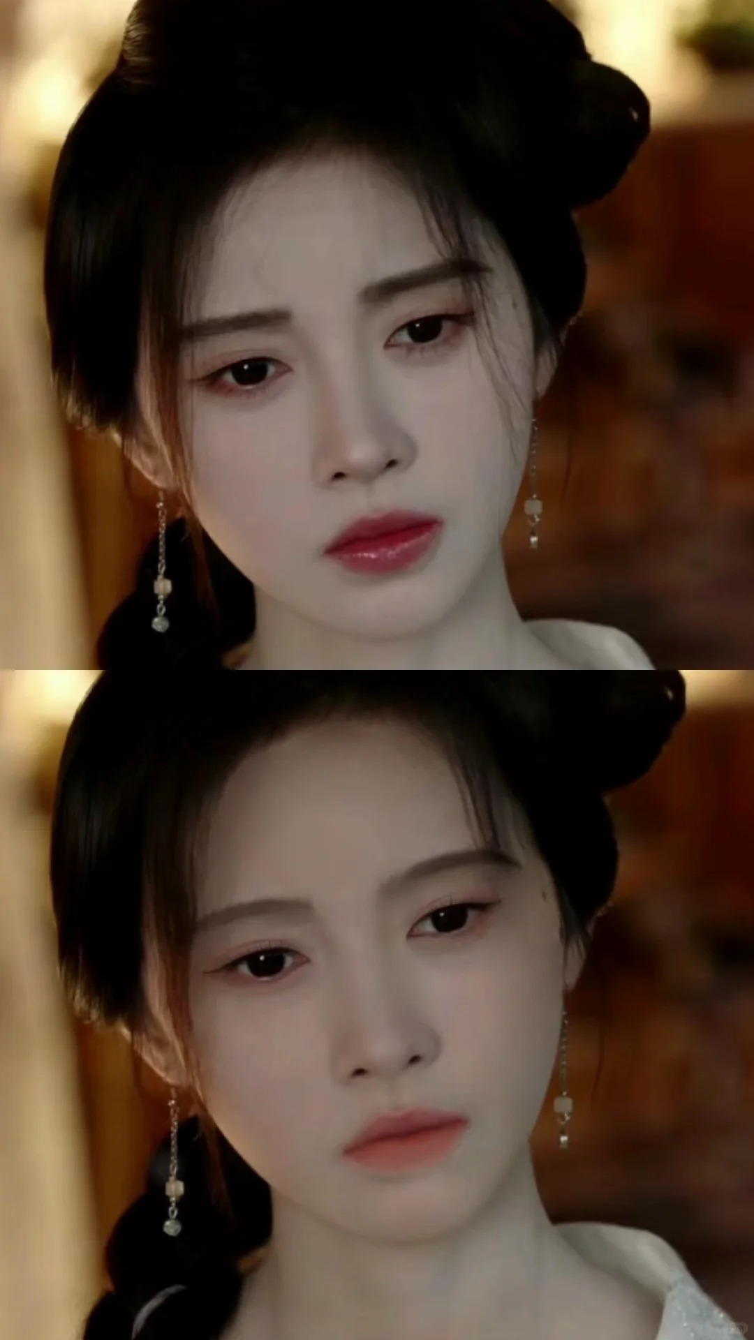 改完妆才发现她眼底其实是有情绪的
jjy的演技感觉就是被妆容给压住了
改完妆之后