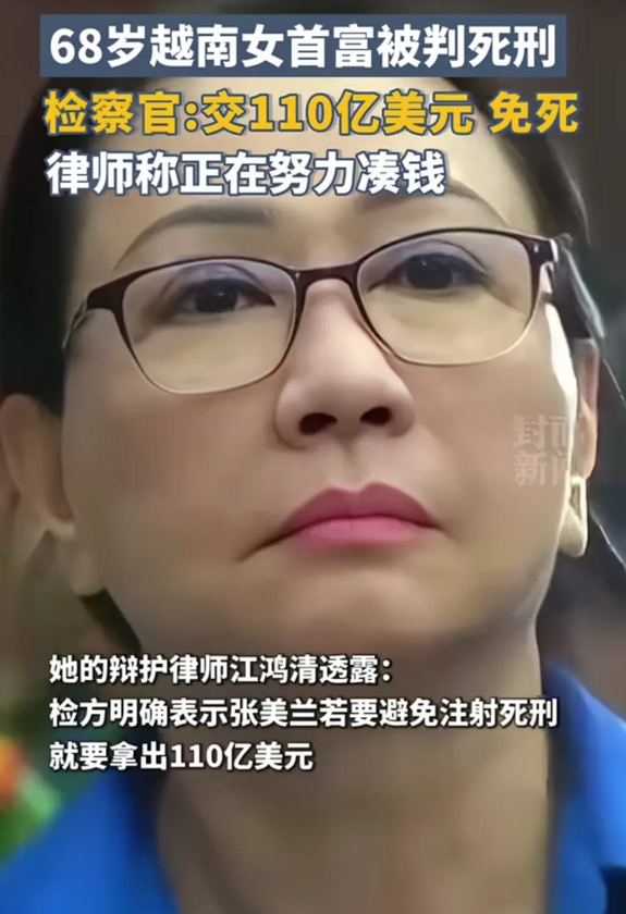 原来钱真的可以买到命，越南女首富被叛死刑，然而法官却主动告诉她，只要交110亿美