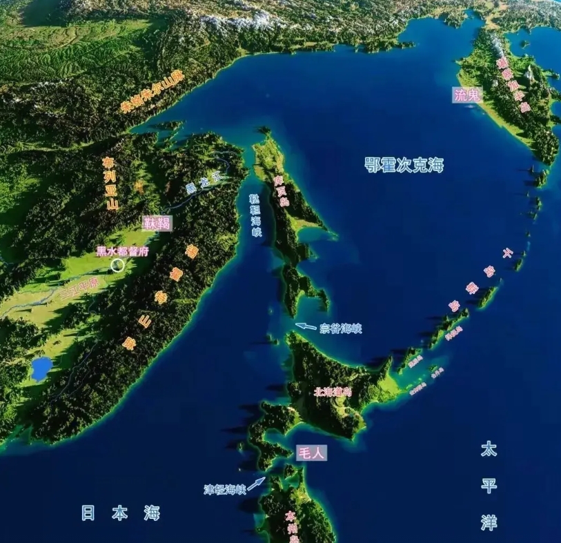 世界上有两个事实上的巨大内海，一个是俄罗斯的鄂霍次克海，面积158万平方公里，还