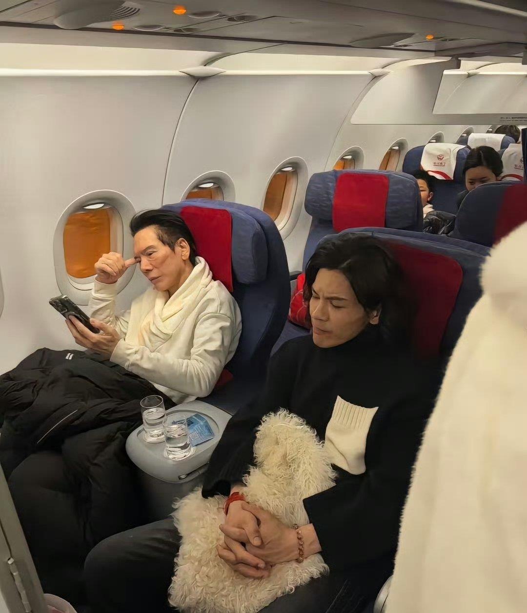 向佐和他爸爸，居然不坐头等舱，我就有点想不明白了！