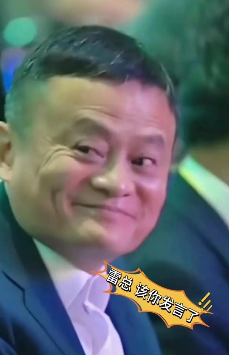 马云:雷总，该你发言了！雷总:我紧张坏了，你还笑。雷总这个表情估计在网上会火很长