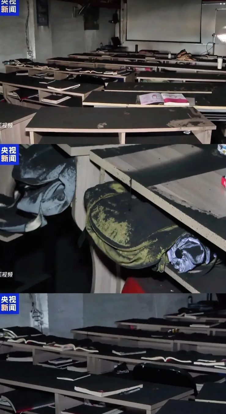 央视公布新余39死火灾视频，有一组镜头让人看了十分痛心！

只见在二楼的培训机构