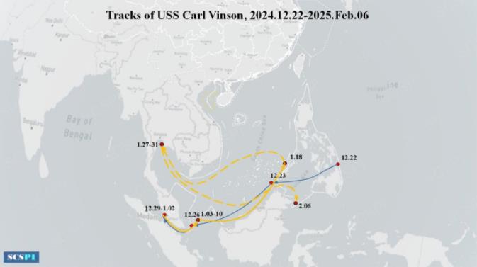 美国航母紧随055大驱，深入菲律宾腹地，中美战舰或狭路相逢


根据南海态势感知