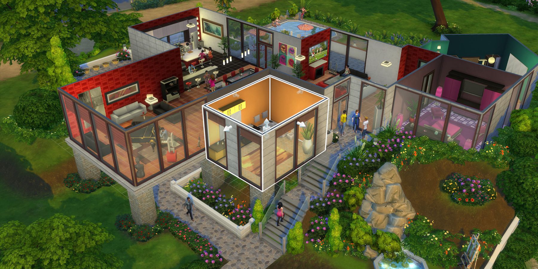 在《模拟人生4》中，一位充满热情的玩家展示了他们在游戏中创造的惊人移动房屋