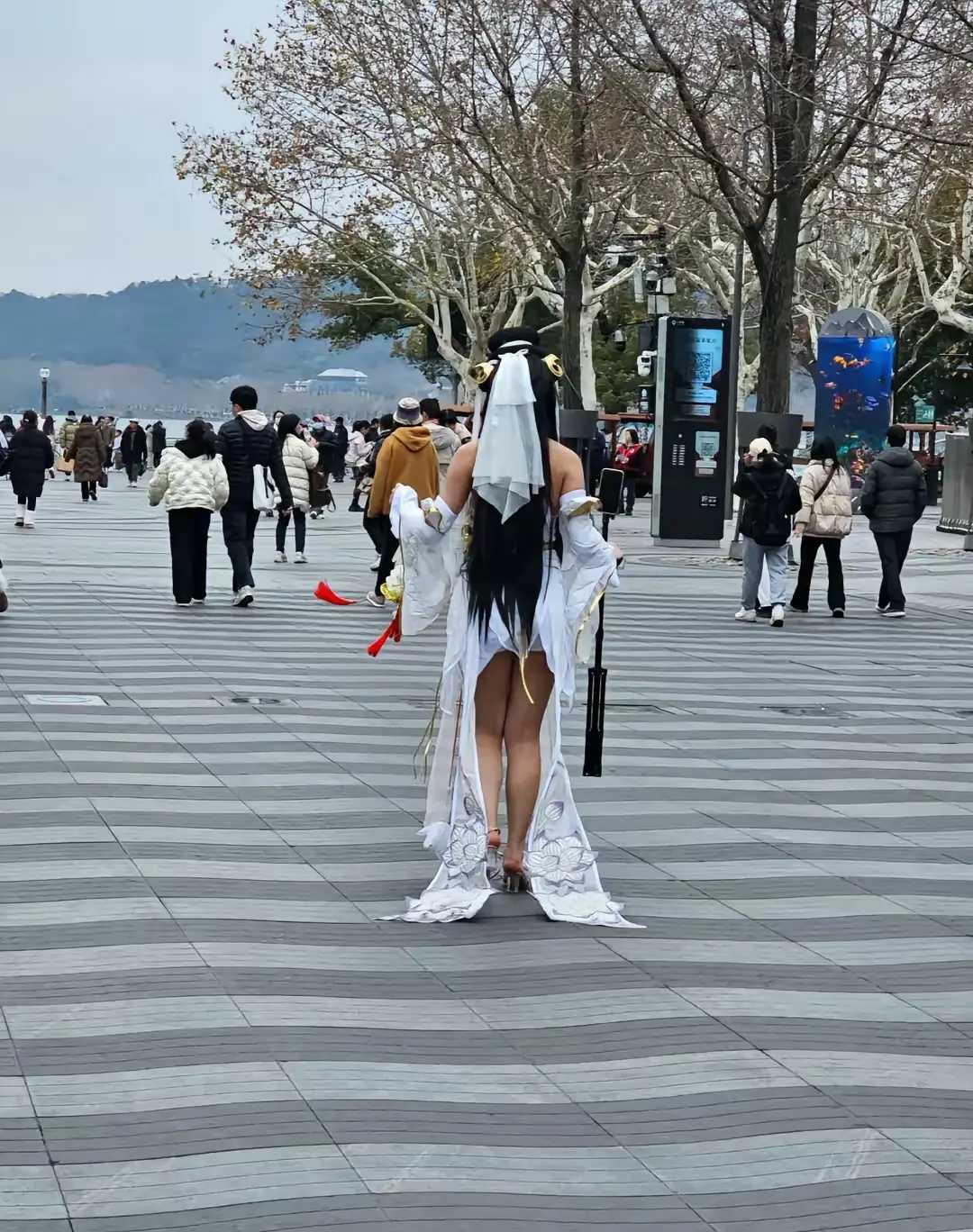 西湖看到的…看着她拼命的样子，很心疼！哈哈哈哈！[开怀大笑]