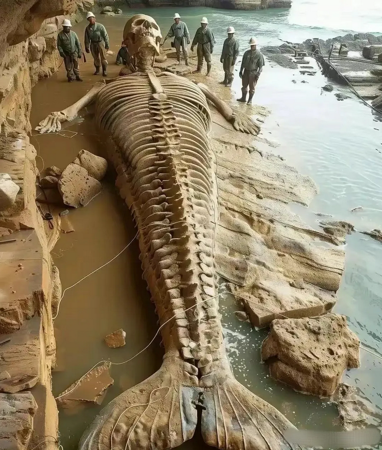 这也太离谱了吧，人首鱼身。
难道人类起源于海洋？历经亿万年，由鱼进化而来？