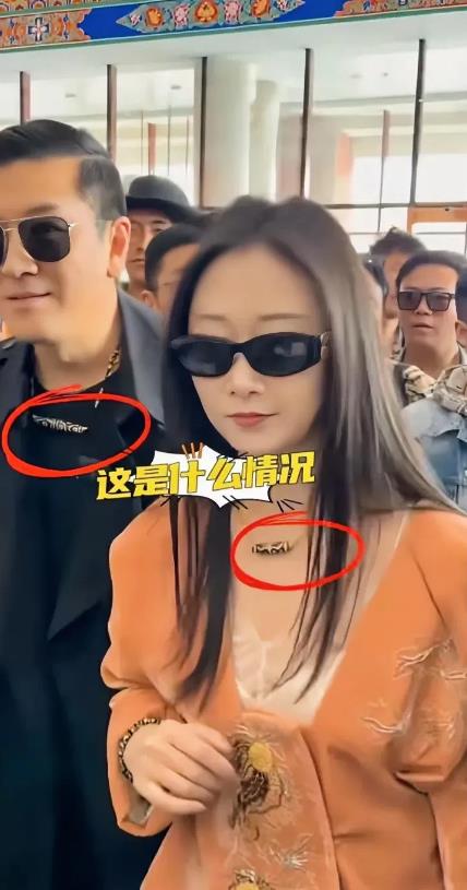 什么情况？杨子身边这个女人是谁？一同参加活动，戴着同款吊坠，站在一起！也没有黄圣
