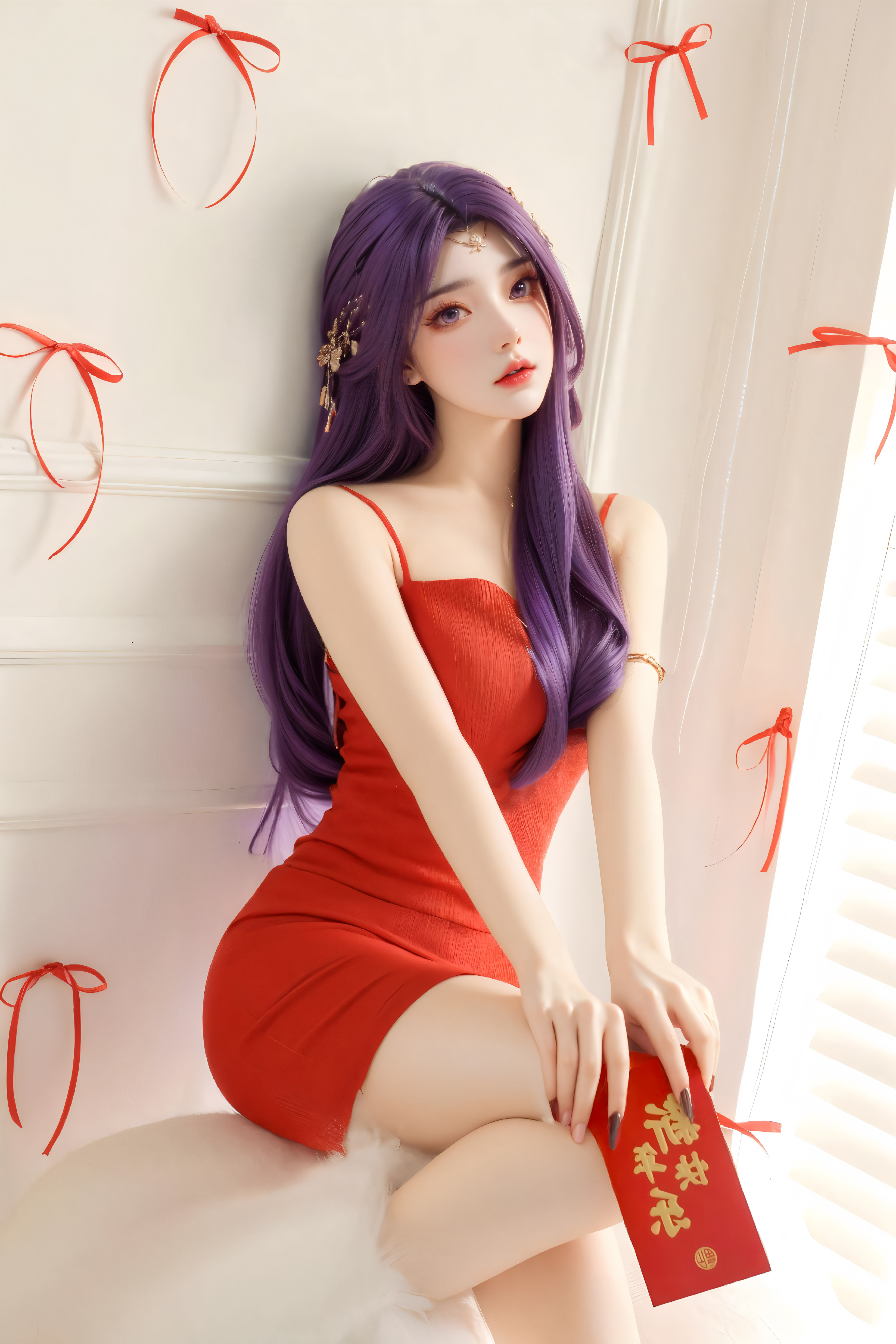 国漫女神来给你拜年啦！祝大家新年快乐！蛇年大吉！