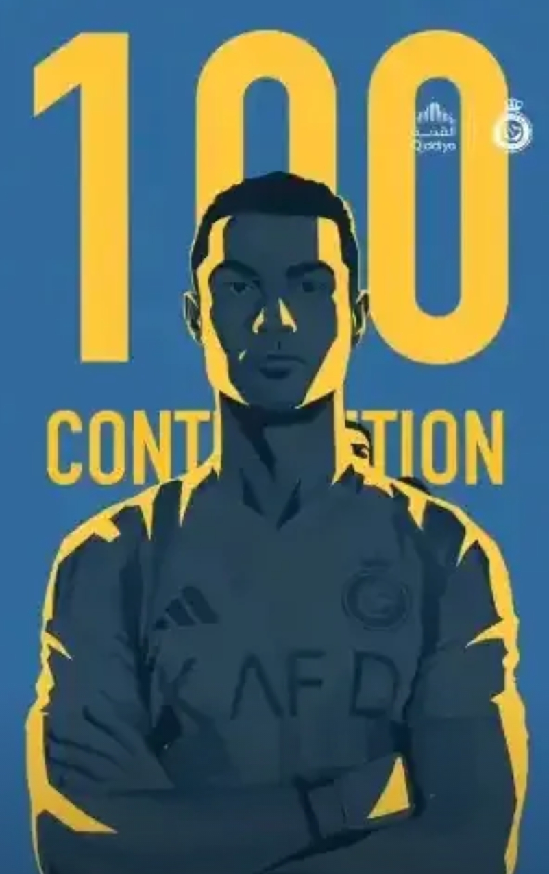 C罗达成胜利生涯参与百球里程碑，球队官方祝贺：GOAT

 沙特联第16轮，利雅