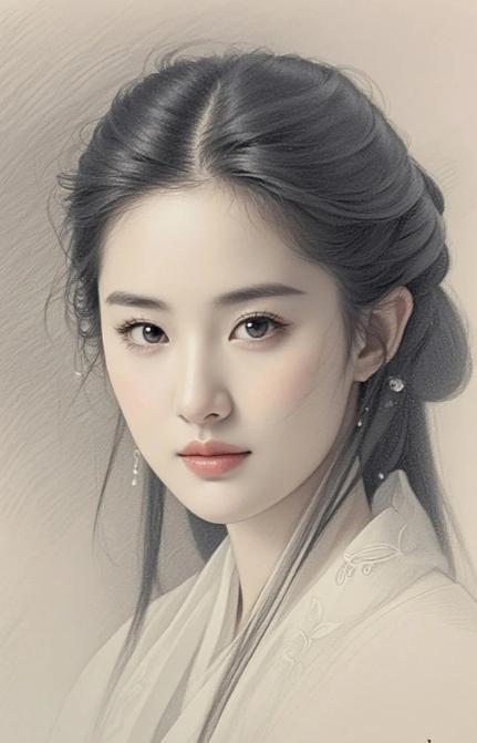 没想到，彩铅画的刘亦菲真是美爆了！
不仅把脸型画的好看。
更把整个人的气质也画出