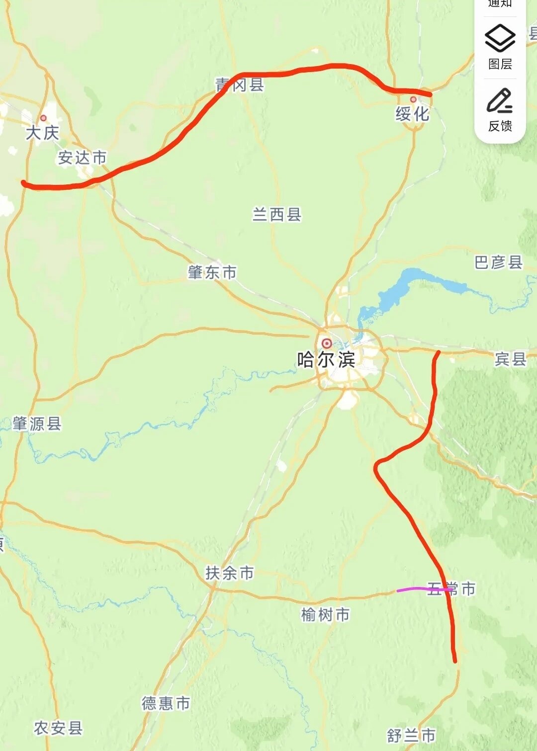 黑龙江省三条高速公路通车，这么多新闻，也没有一个配地图的。

3月4日上午10时