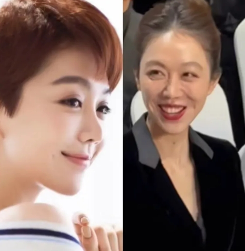 姜妍啊，她脸上肉不多，真不太适合露齿笑呢。
她要是咧嘴一笑，脸上那些皱褶就全跑出