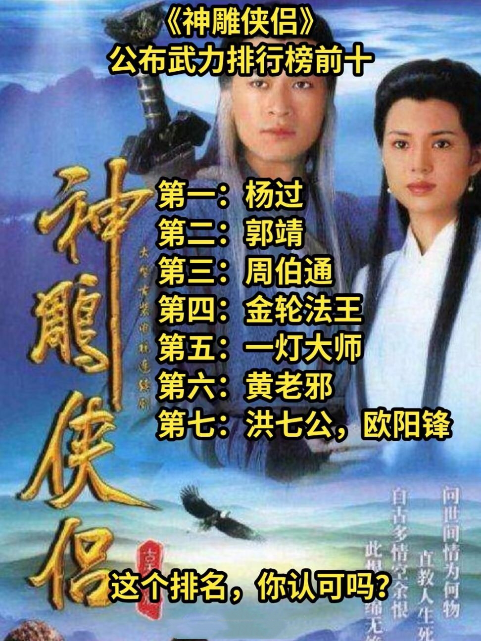 《神雕侠侣》 公布武力排行榜前十