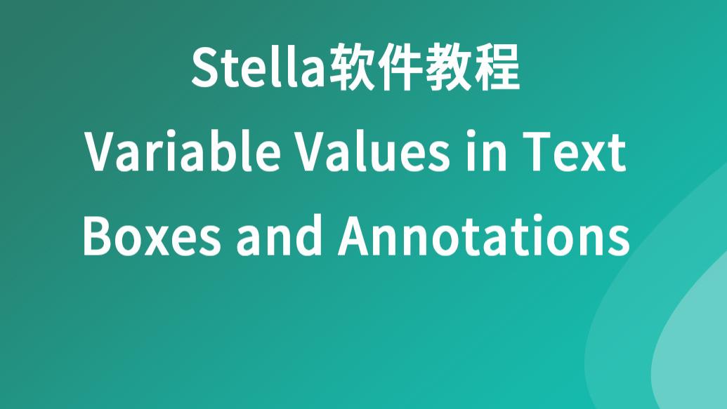 Stella软件教程—文本框和注释中的变量值