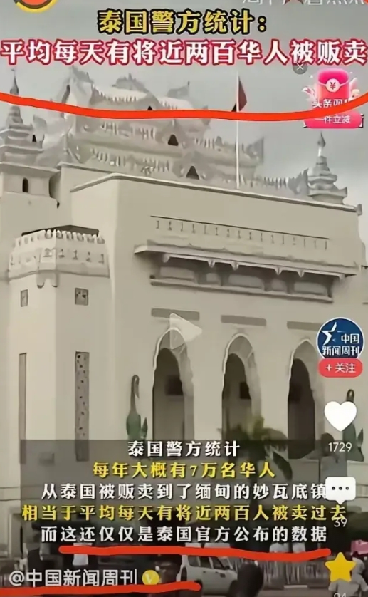 新闻报道泰国警方统计：平均每天有将近两百华人被贩卖，你就明白了，如果每一个人被骗