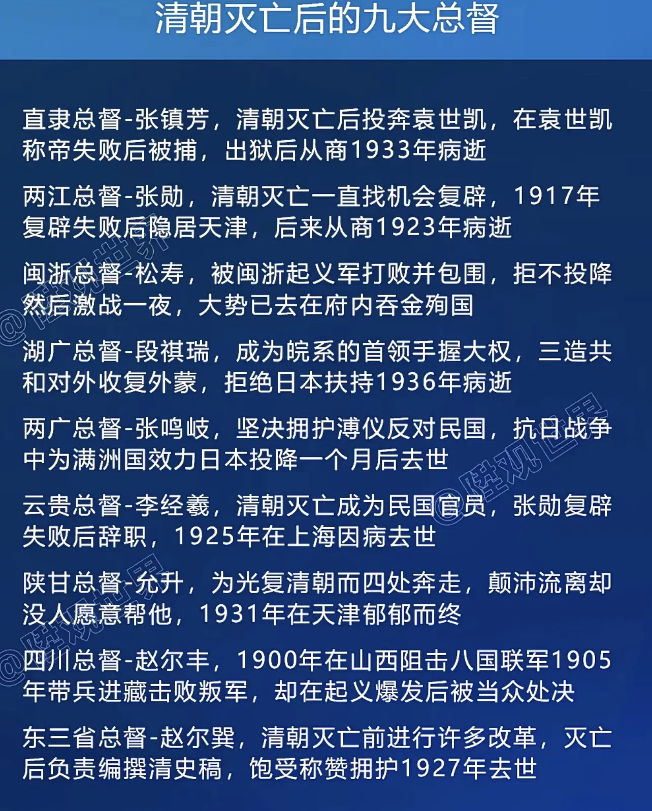 最后的九大总督