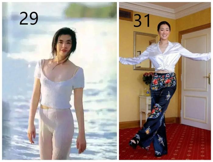 1996年时，29岁王祖贤裤子被浪花打湿了，带着一丝野性的美。 1996年，31