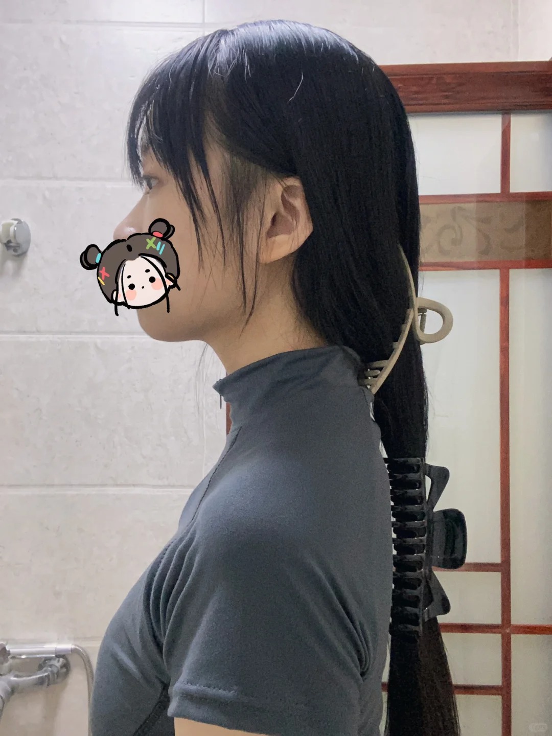 真的很懒洗全头！
齐腰长发的痛😓真的好耗费时间……
只洗刘海的话，头顶还是油的