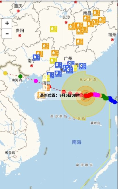 摩羯来势凶猛，中央气象台发布台风红色预警，雷州半岛一片红色预警生效。

所有预测