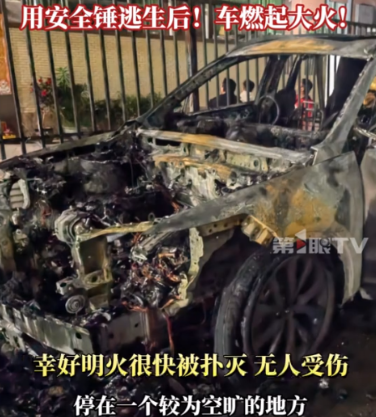 太仗义了！12月9日新能源车夜里11点发生自燃，车主为了不波及到其他邻居，居然硬