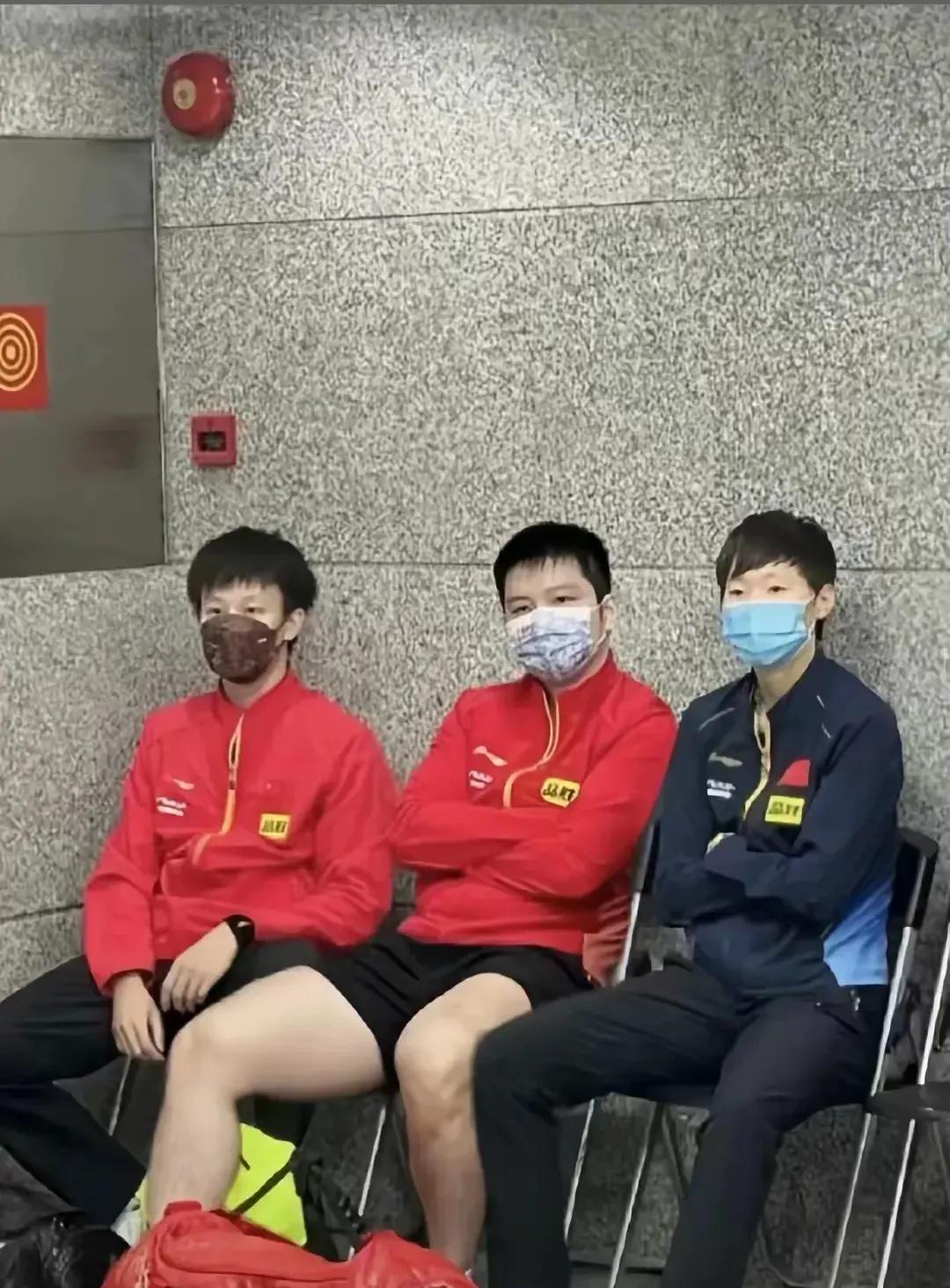 三个厉害的小王子！
国家队的伙食挺好的，看樊振东那白白胖胖的大腿呀！名副其实的“