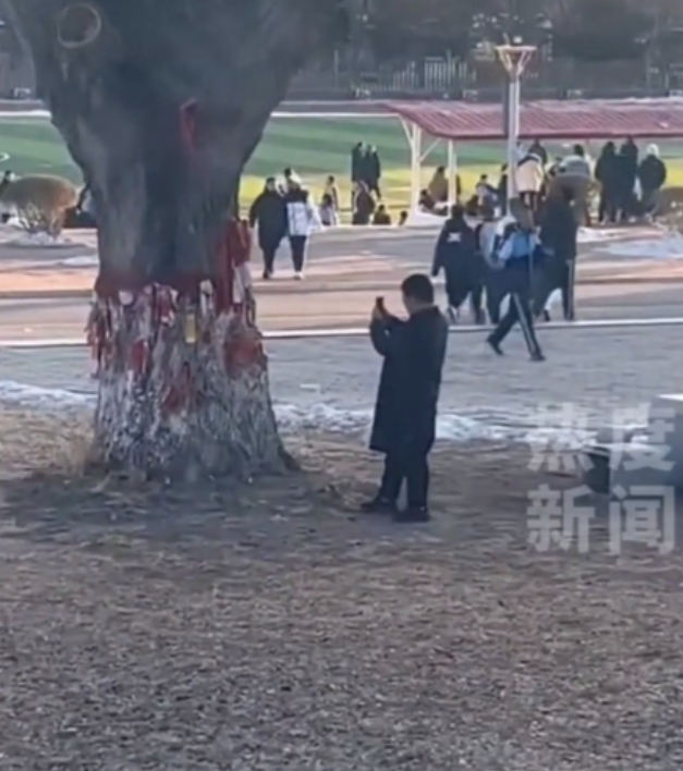尴尬！内蒙古呼和浩特，一名毕业生重返母校看望恩师，在操场散步时拿出手机拍照，不料