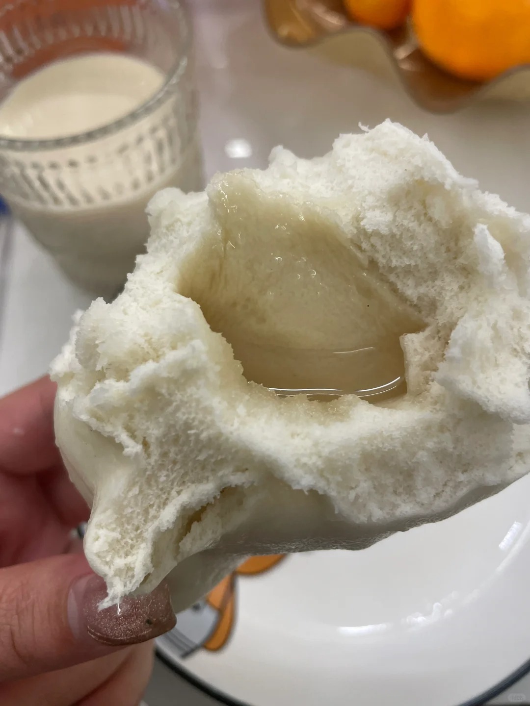 馅里放点面粉吧🥲
烫死了
岩浆吧