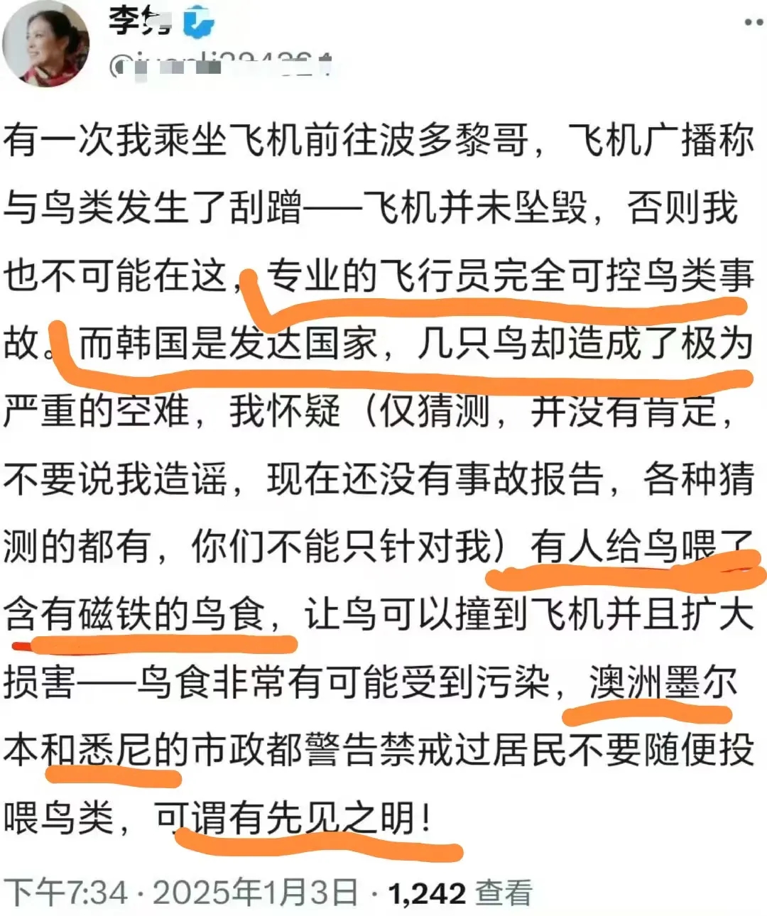韩国空难：有人给鸟喂了含有磁铁的鸟食？