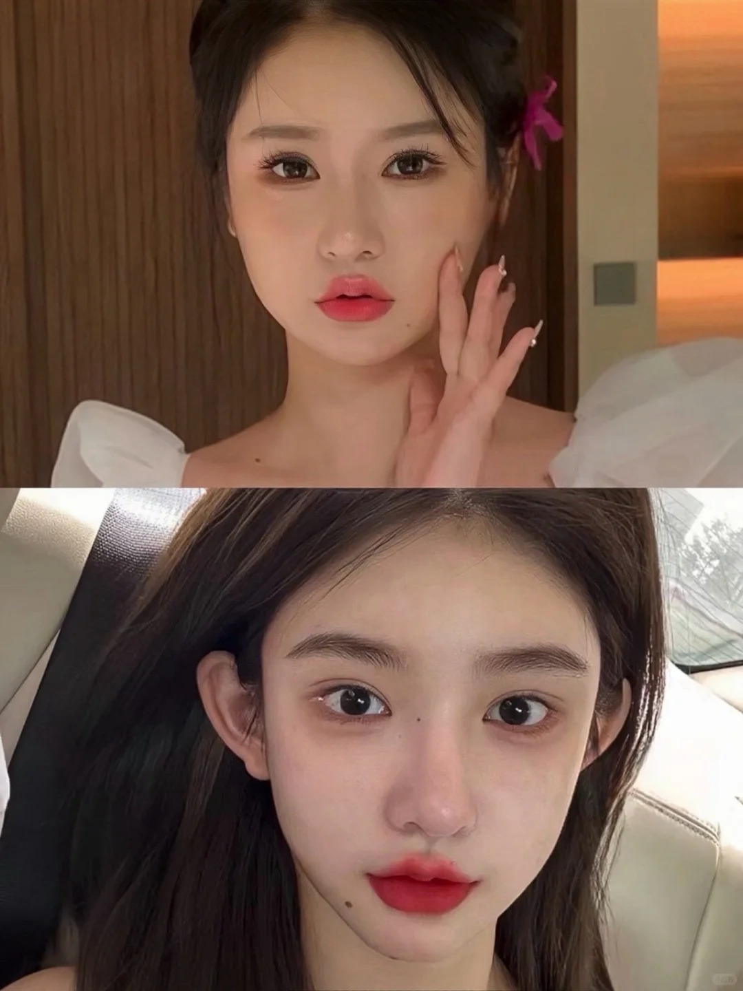 同一个人，为什么下面更幼态？