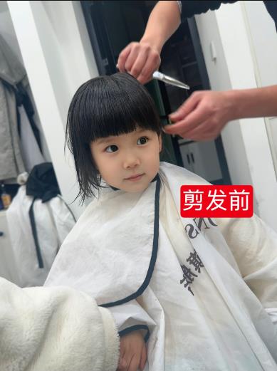 剪发前甜美可爱，剪发后蠢萌蠢萌