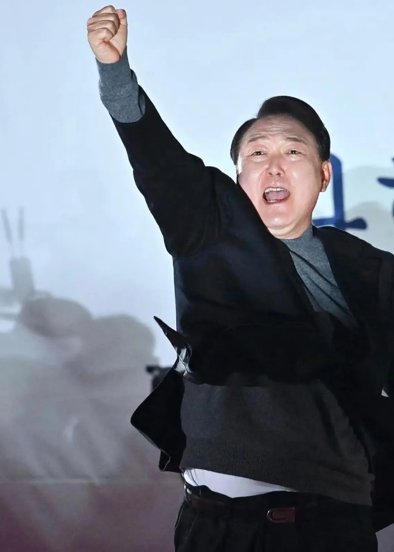 韩国小尹今天正式下台了，有人说他上台主要是为了带老婆公费出国旅游
其实韩国这个位
