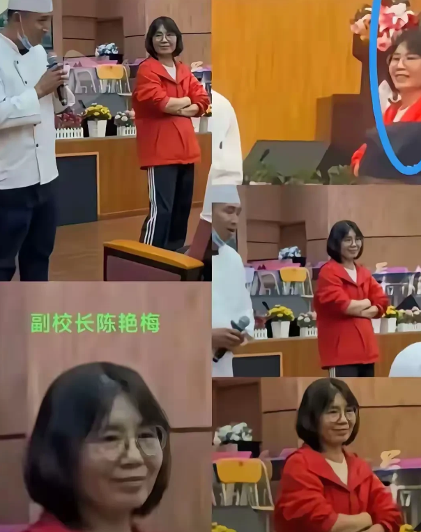让孩子吃臭肉的学校，最终却让食堂厨师背锅。厨师站出来向台下的家长道歉，而女副校长