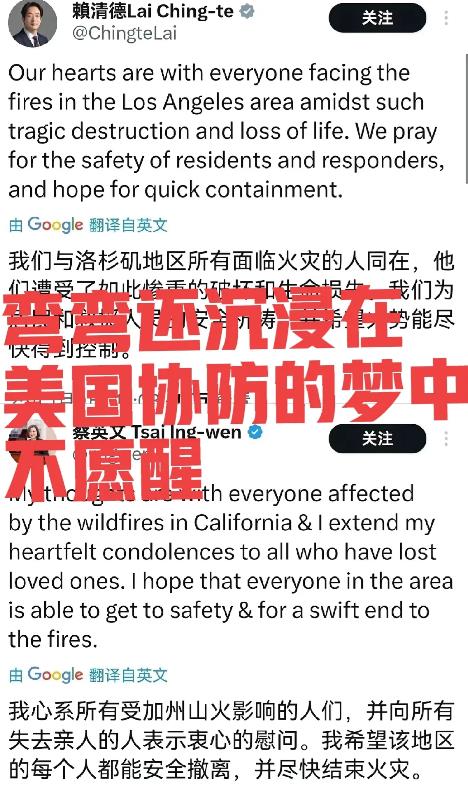永远也不要指望叫醒这两个装睡的人
加州洛杉矶大火，救援无力，设施老旧，线路老化，