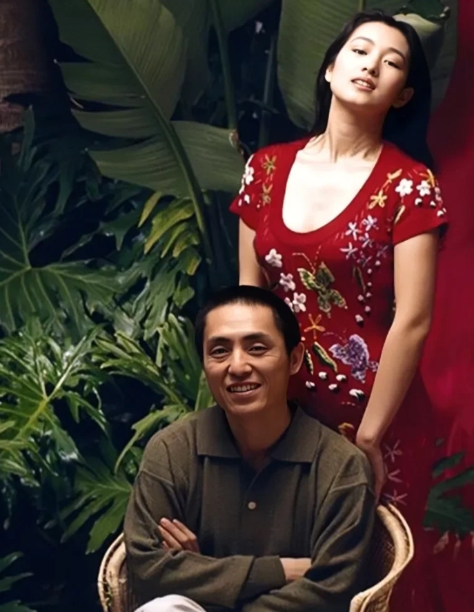 1992年的巩俐与张艺谋，女美男帅，看起来很般配