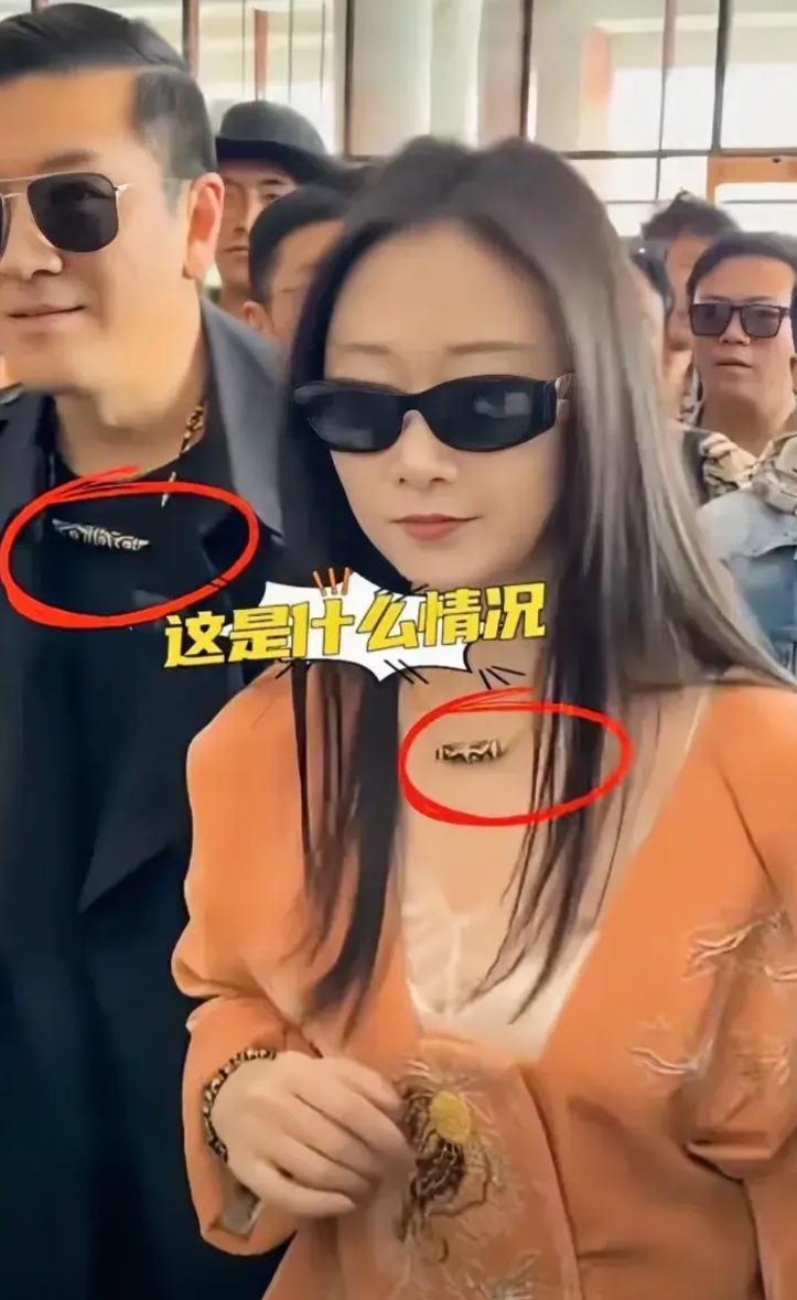 什么情况？杨子身边这个女人是谁？一同参加活动，戴着同款吊坠，站在一起！也没有黄圣