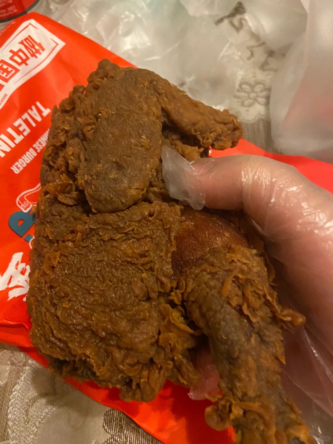 第一次点塔斯汀，买成塔乐汀
也是最后一次。我**，全是臭肉！
倒也是对的起中国汉