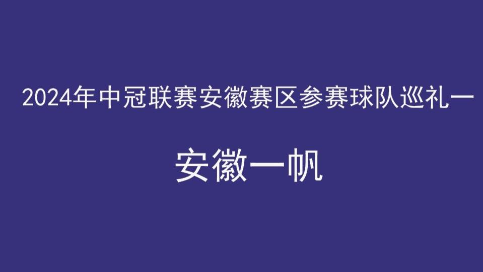 2024年中冠联赛安徽赛区参赛球队巡礼一：安徽一帆
