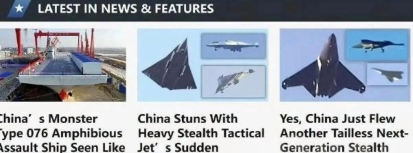 近几日美国的军事网站“战区”很给力，热点全是中国的大杀器，曾几何时，许多殖人叫嚣