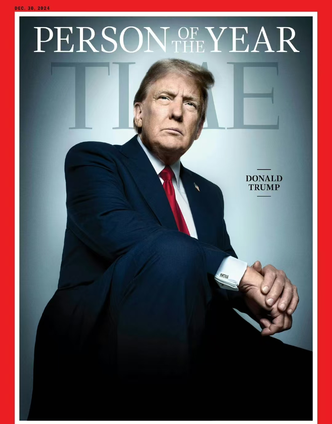 特朗普两次获胜，两次当选《时代周刊》年度人物。《时代周刊》把2024年的年度人物