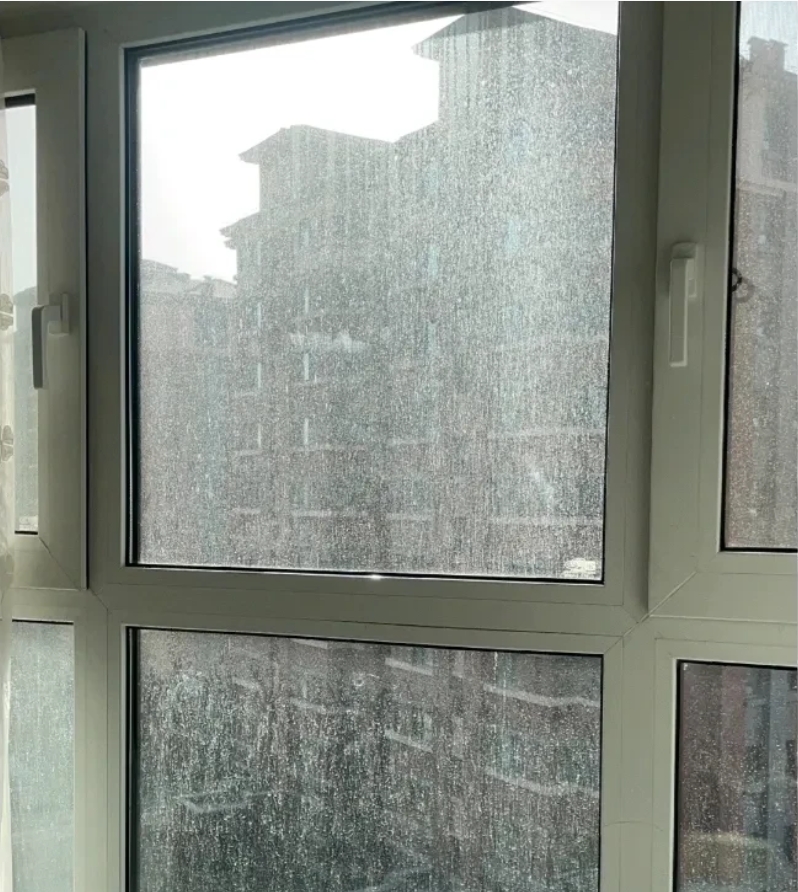 今天被同事嘲笑了，她来我家拿腊肉，看到我家的窗户玻璃说，你家玻璃从来不擦吗？咋这