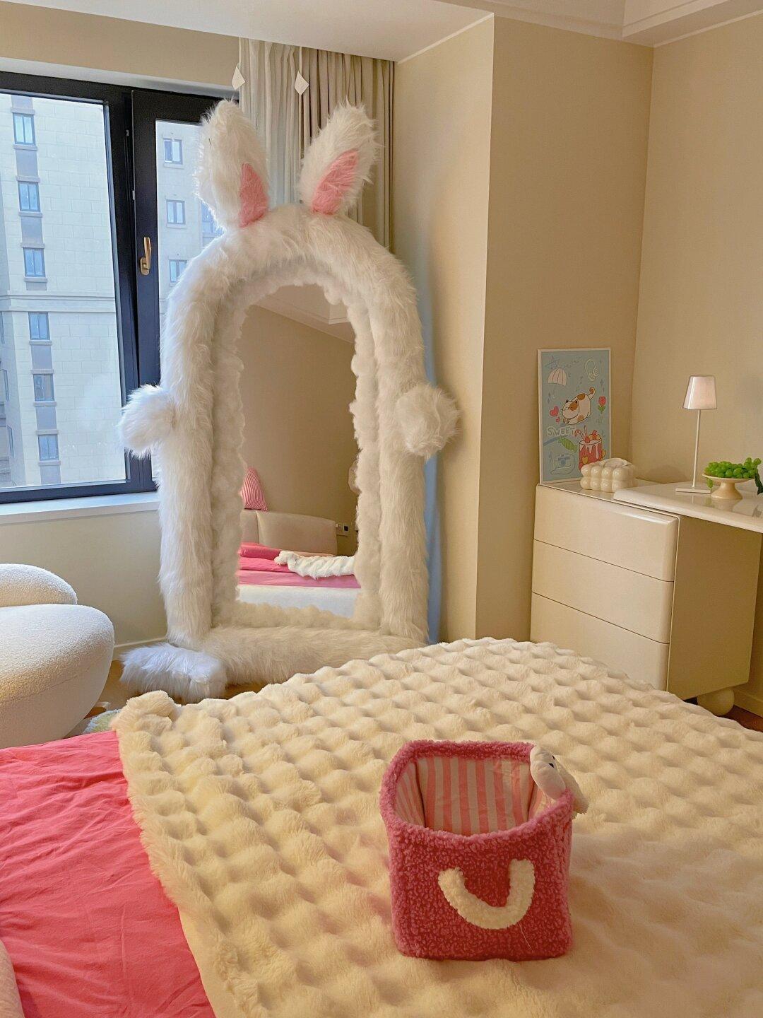 diy 会发光的手工兔子镜