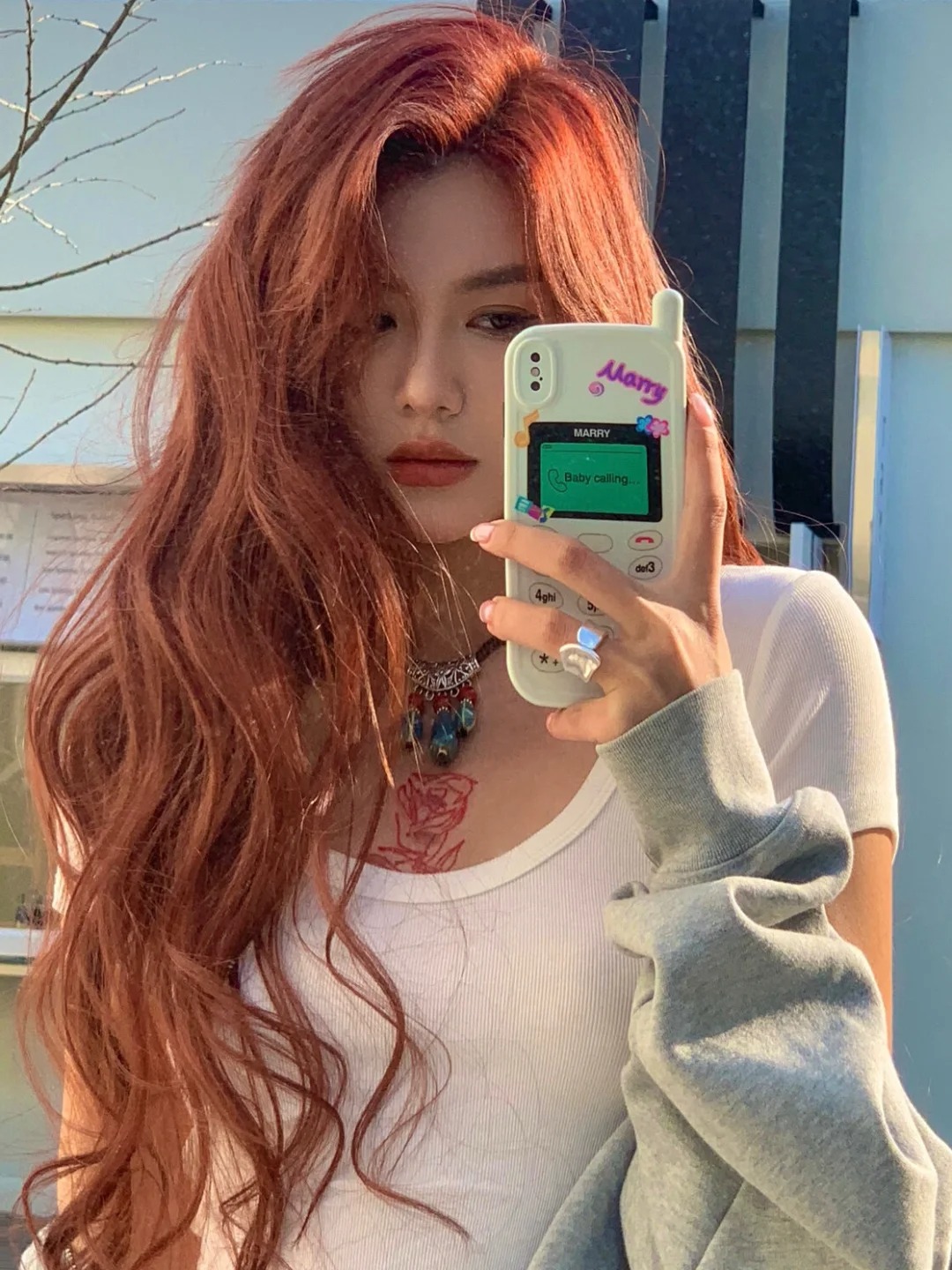 爱上脏橘色的理由就是显白
新发色漂亮一下！|||没想到被那么多人追问。姐妹们染起